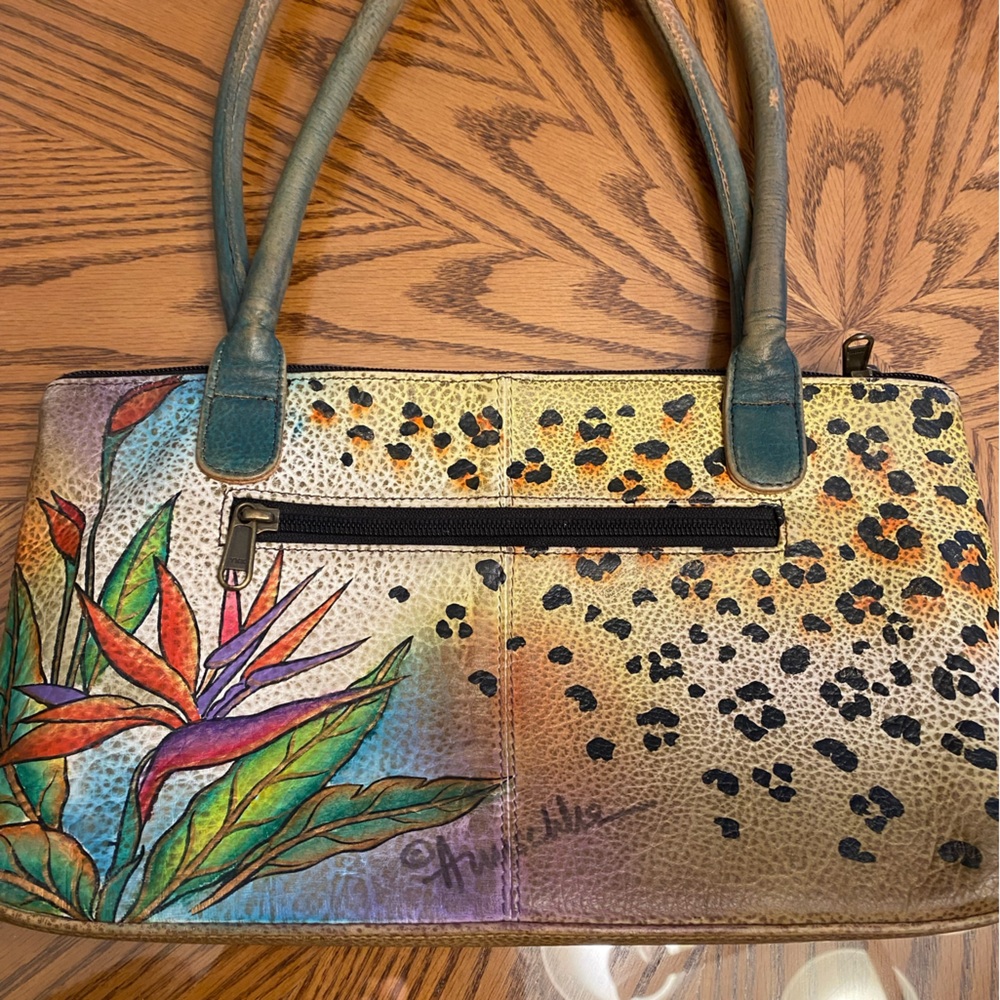 Anuschka Vibrant Jungle Leopard Tote - Picture 2 of 3